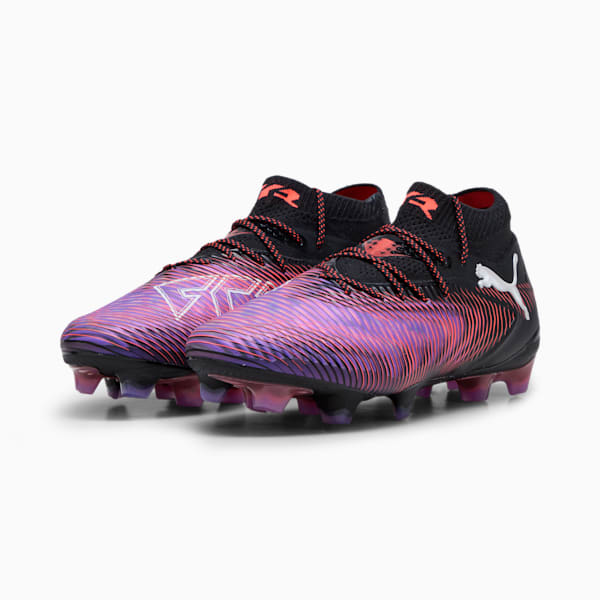 Chaussures de soccer à crampons pour terrain ferme FUTURE 8 ULTIMATE Femme, PUMA Black-PUMA White-Glowing Red, extralarge